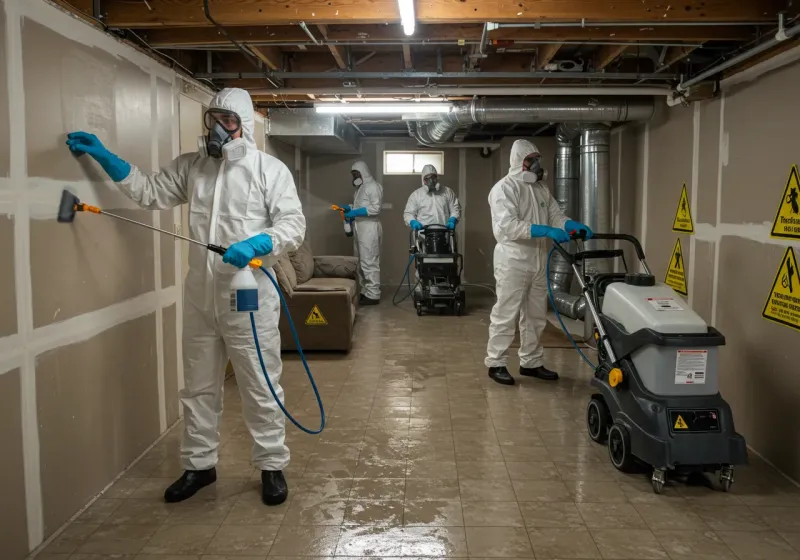 Basement Moisture Removal and Structural Drying process in Rose Lodge, OR